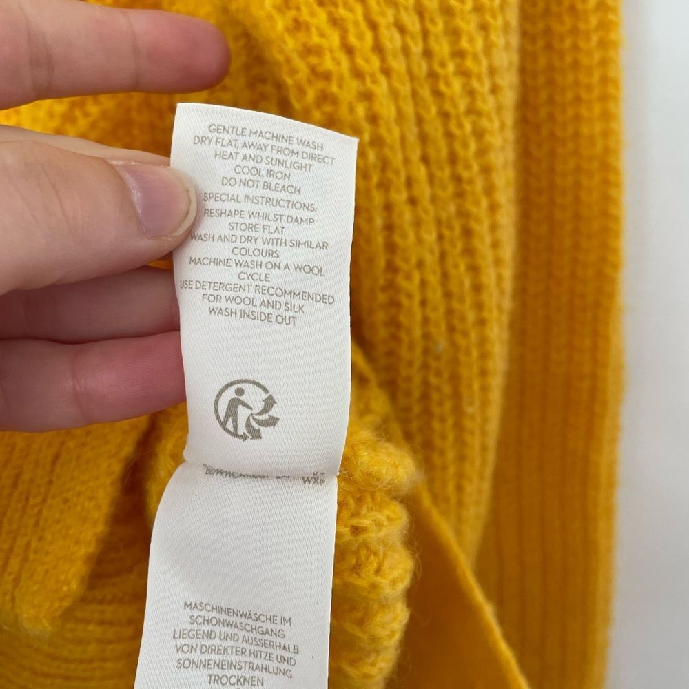 Boden Womens Golden Yellow Wool Blend Hadley Sweater Size Medium - Picture 11 of 14